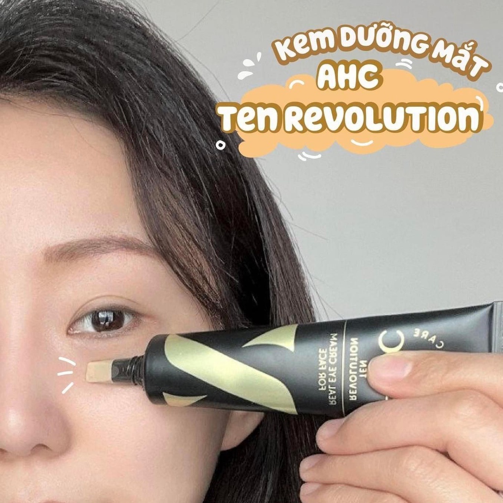 Kem dưỡng mắt AHC phiên bản màu đen X - TEN REVOLUTION REAL EYE CREAM FOR FACE 12ml