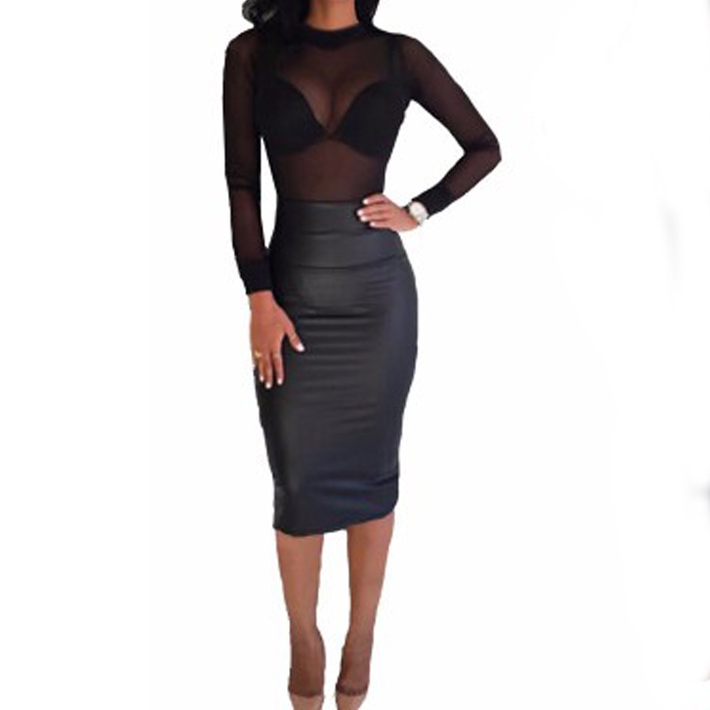 Áo lưới dài tay màu đen quyến rũ | BigBuy360 - bigbuy360.vn