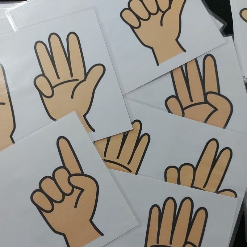 Thẻ bàn tay Finger Math
