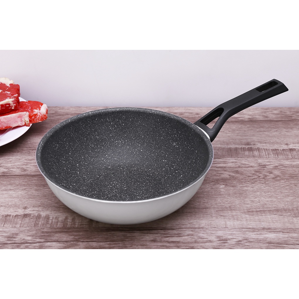 Chảo nhôm sâu chống dính đáy từ 24cm Kims Cook EARM224H