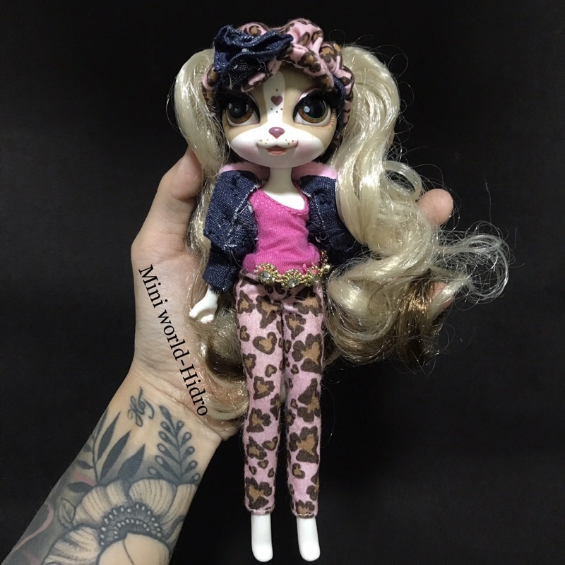 Búp bê mini tí hon độc bratz monster American girld Barbie thú cưng búp bê tóc len siêu dài thân bông Combo