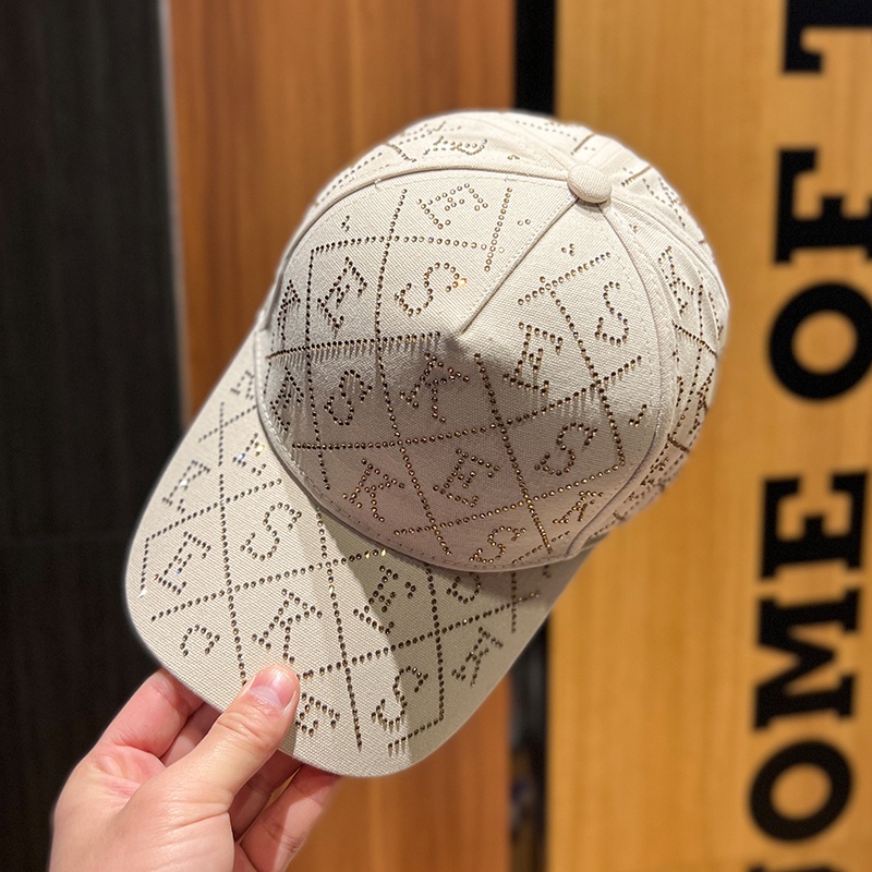 Mũ lưỡi trai đính đá họa tiết chữ thời trang Hàn Quốc 2022 cho nữ