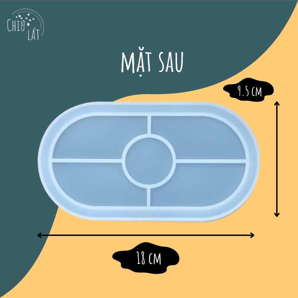 Khuôn Silicon hình khay làm đồ Jesmonite, Resin, DIY, Concrete