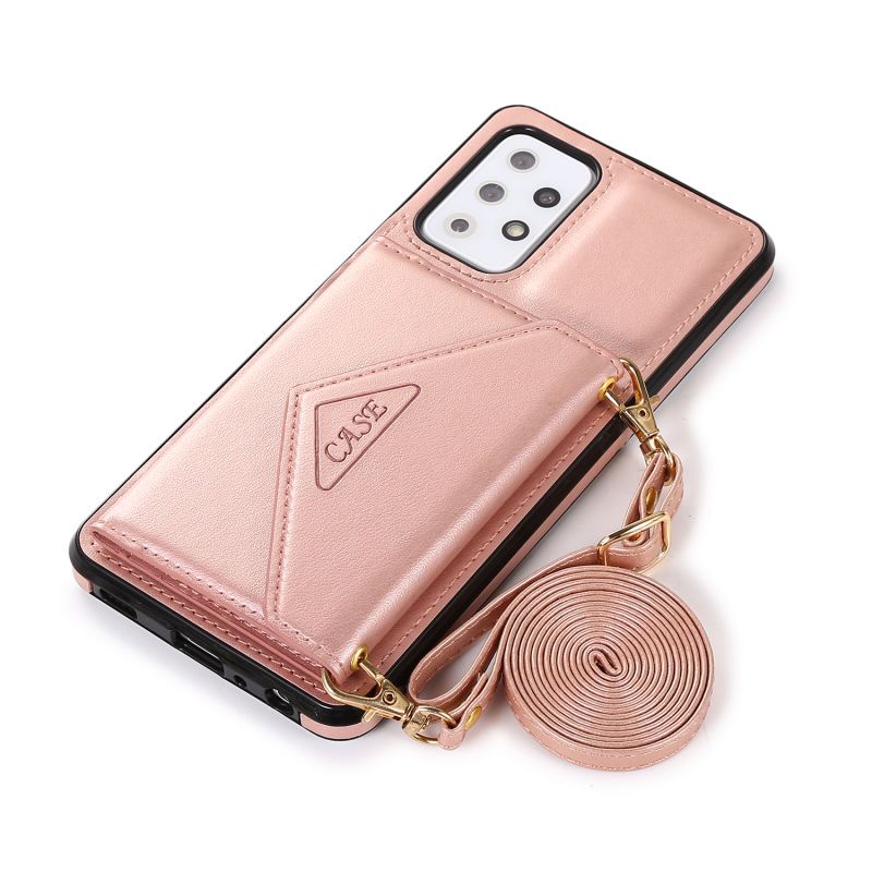 Ốp Điện Thoại Chống Sốc Có Ngăn Đựng Thẻ Và Dây Đeo Cho Samsung A13 5G A33 5G A53 5G A73 5G A41 M31 M11 M31S M51