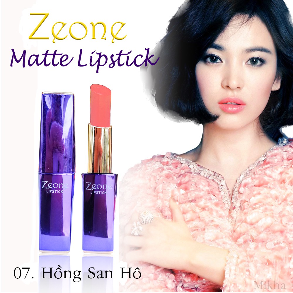 Son Lì Dưỡng Môi Zeone Matte Lipstick vỏ tím