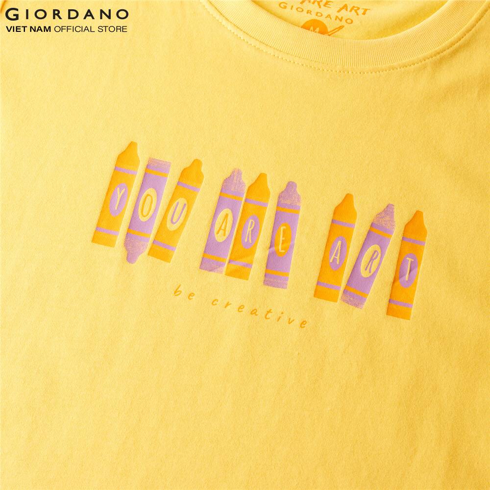 Áo Thun Nữ Ngắn Tay In Hình Giordano 05391211