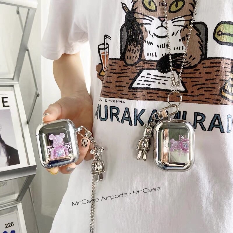 Case Airpods 1/2 /Pro Vỏ Ốp Tai Nghe Hình Kaws Màu Hồng Và Trăng Siêu  Ngầu Tráng Gương Kèm Móc khoá - Mr.Case AirPods