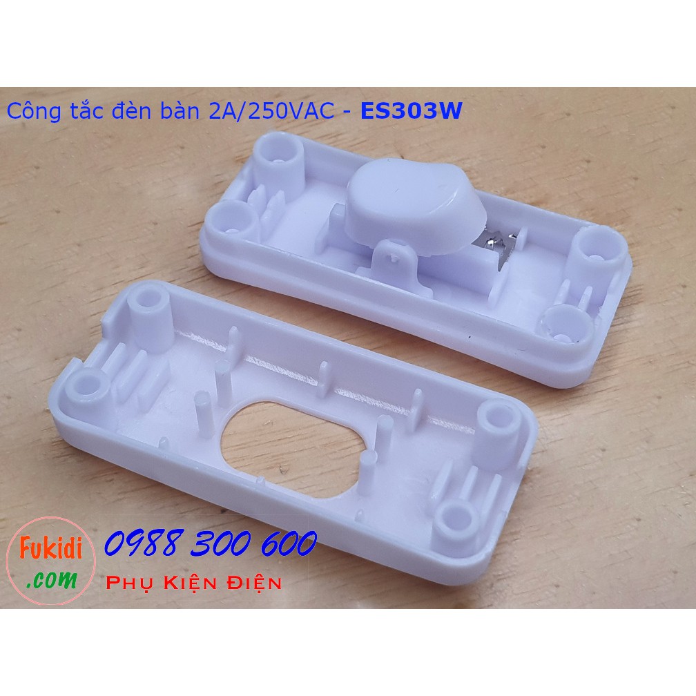 Công tắc dây treo 2A/250VAC dùng cho đèn bàn ES303 hai mài trắng và đen