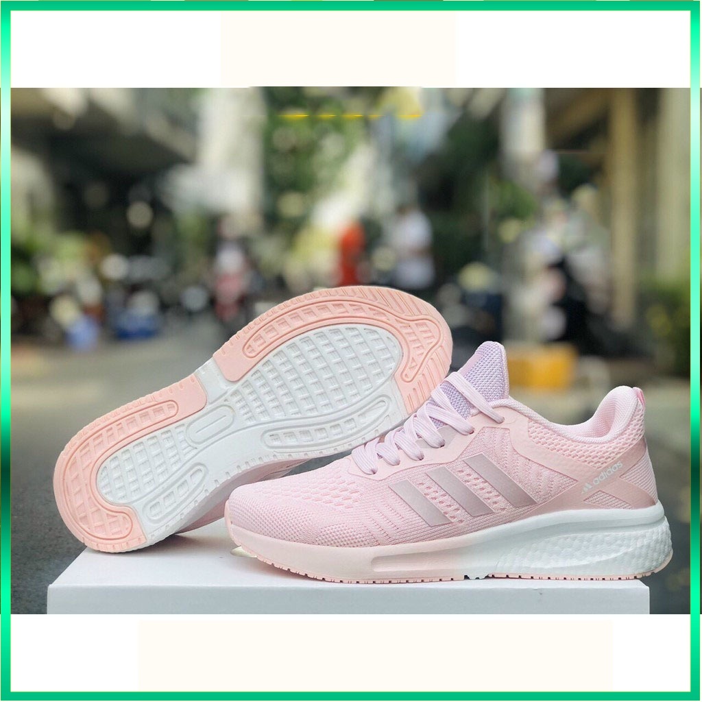 Giày Thể Thao 𝗔𝗱𝗶𝗱𝗮𝘀 Nữ Thời Trang Cao Cấp, Giày Sneaker Adidas Màu Hồng Siêu Nhẹ Chạy Bộ Tập Gym Full Box