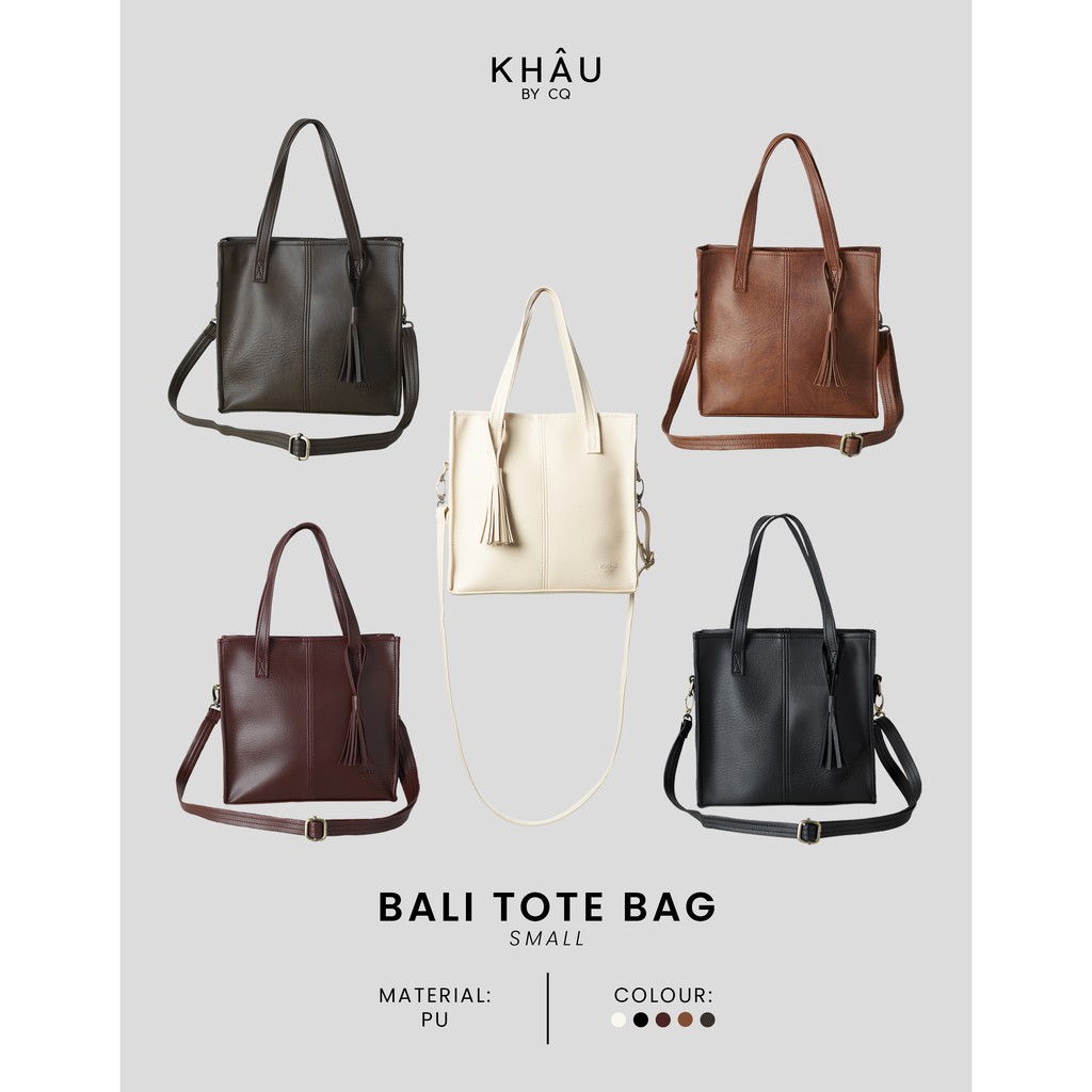 Túi tote da KHÂU BY CQ đeo chéo Bali (Size nhỏ)