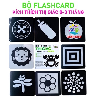 Bộ Thẻ Kích Thích Thị Giác Cho Trẻ Sơ Sinh, Trẻ Nhỏ Tập Nhận Biết Hình Thù Và Màu sắc - Thẻ Học Thông Minh Cho Trẻ Nhỏ
