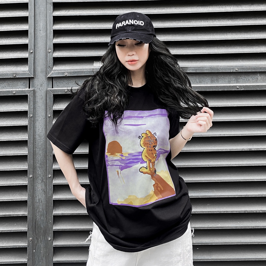 Áo Thun Garfield Cat Màu Đen