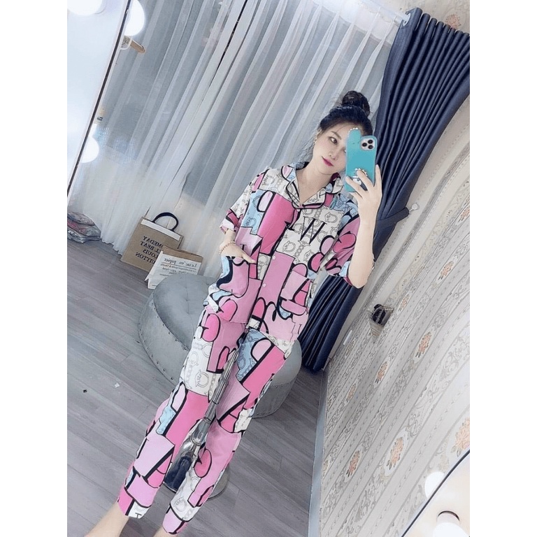 (HCM) SET PIZAMA LỤA THỜI TRANG NỮ - SIÊU XINH , THỜI TRANG TRẺ TRUNG PHONG CÁCH CHO CÁC CHỊ EM , MẶC NHÀ ĐI CHƠI ĐỀU ĐƯ