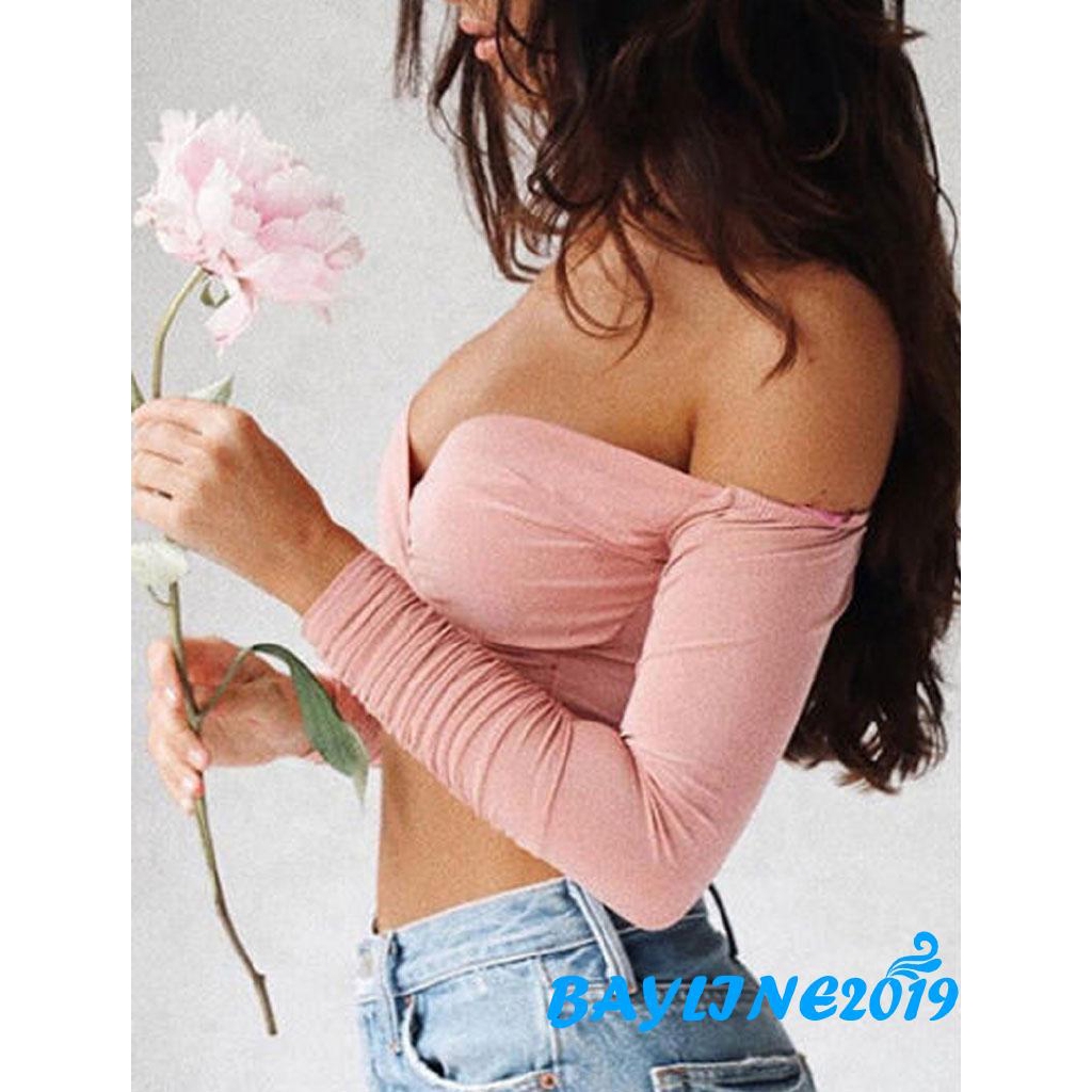 Áo lửng tay dài hở vai quyến rũ thời thượng dành cho nữ