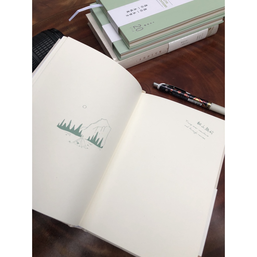 Sổ notebook Bullet Journal ARRIVE TOMORROW – Khổ A5 – Bìa sổ màu đen (Ruột 3 loại giấy kết hợp)
