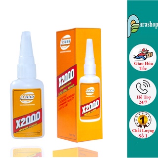 Keo dán X2000 đa năng dung tích 50ml, keo nước X2000 khả năng dán các vật liệu trong nhà như giày dép vải nhựa an toàn