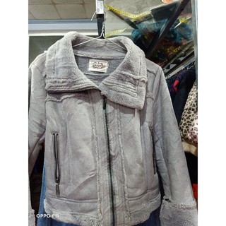 Áo khoác da lộn nữ