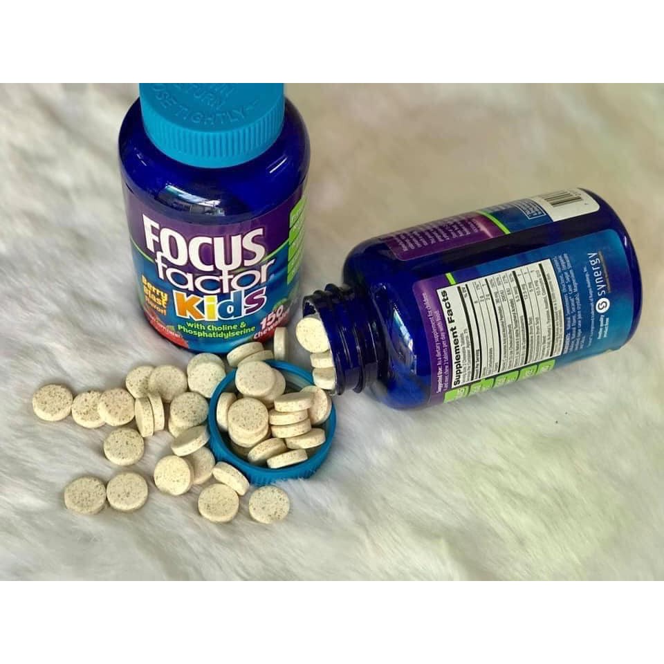 Kẹo Trái Cây Focus Factor Kids 150 Viên Phát Triển Trí Nhớ cho Bé - Hàng Mỹ