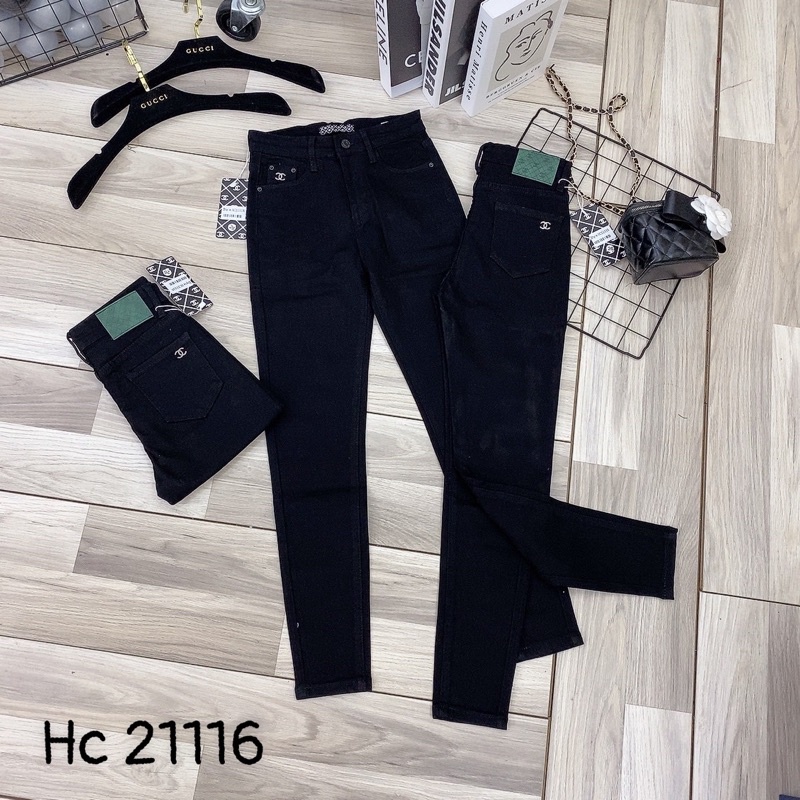 Quần jean skinny đen chaneo