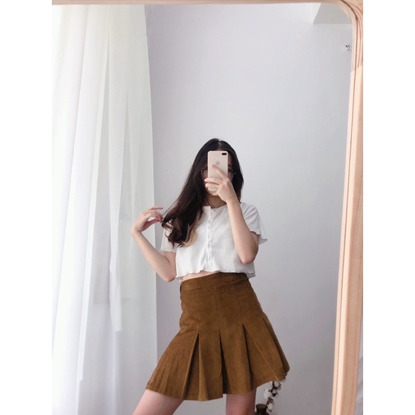 Áo lửng len tăm cúc cài