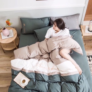Set chăn ga Cotton TC phối cá tính.
