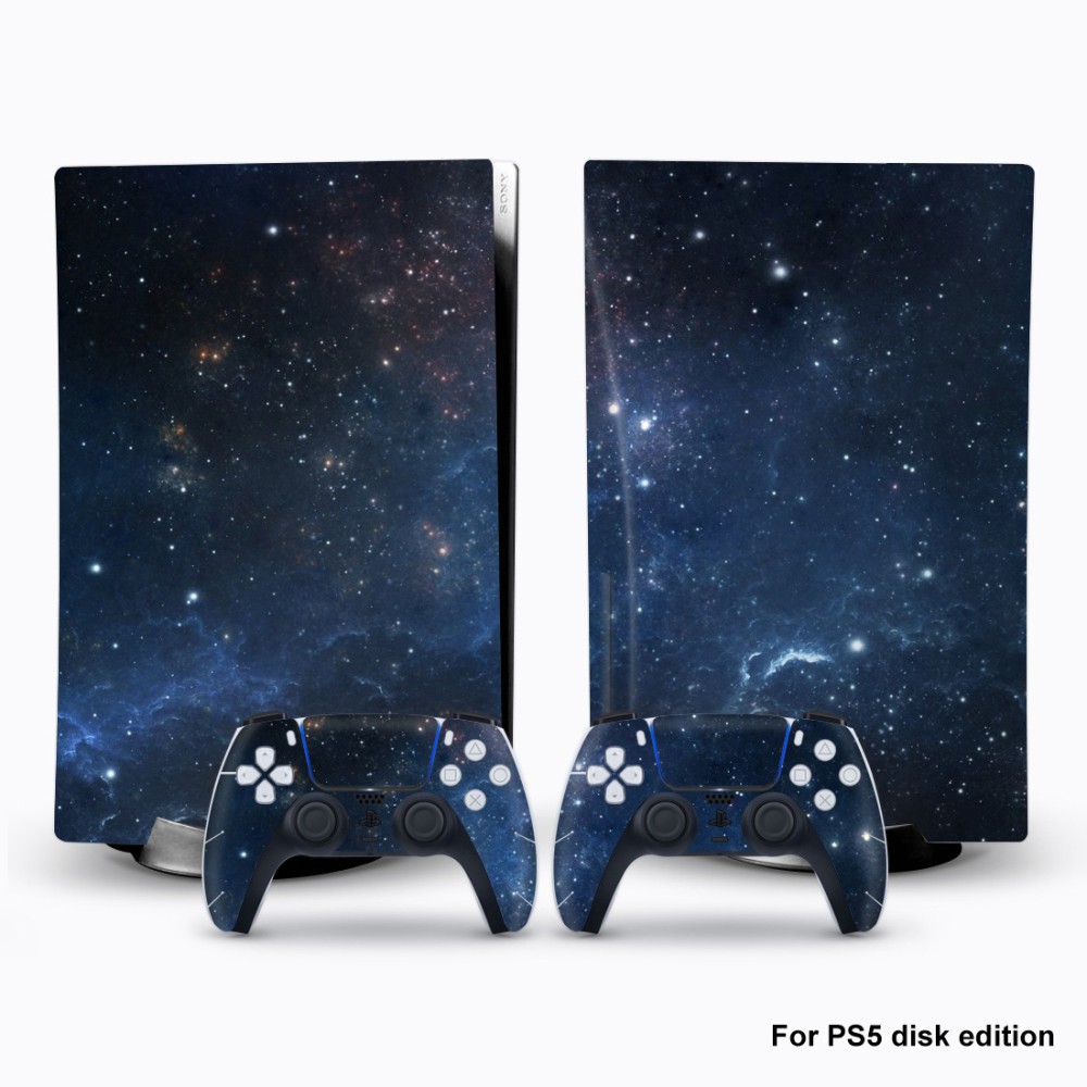 New Vinyl Sticker For PS5 Accessories Decal Protective Skin for PlayStation 5 Digital Edition Console and 2 Controllers 【nuuo】