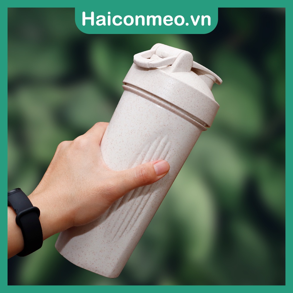 Bình lắc whey lúa mạch tập gym bình nước thể thao shaker pha sữa protein