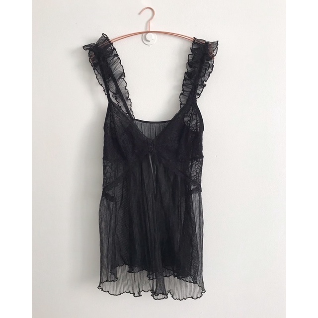 Set đồ ngủ ren đen 2hand