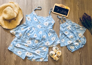 Set mẹ mặc nhà 2 dây lanh(lẻ mẹ)