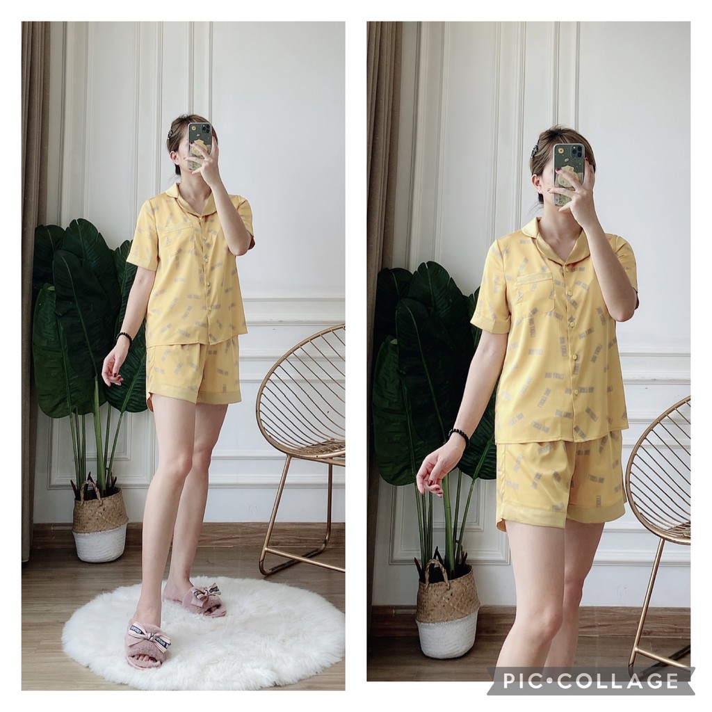 [Mã SKAMCLU7 giảm 10% cho đơn từ 0Đ] Đồ bộ nữ, bộ lụa nữ, bộ pyjama mặc nhà nữ áo cộc quần đùi LuckyDog BOH55 | BigBuy360 - bigbuy360.vn