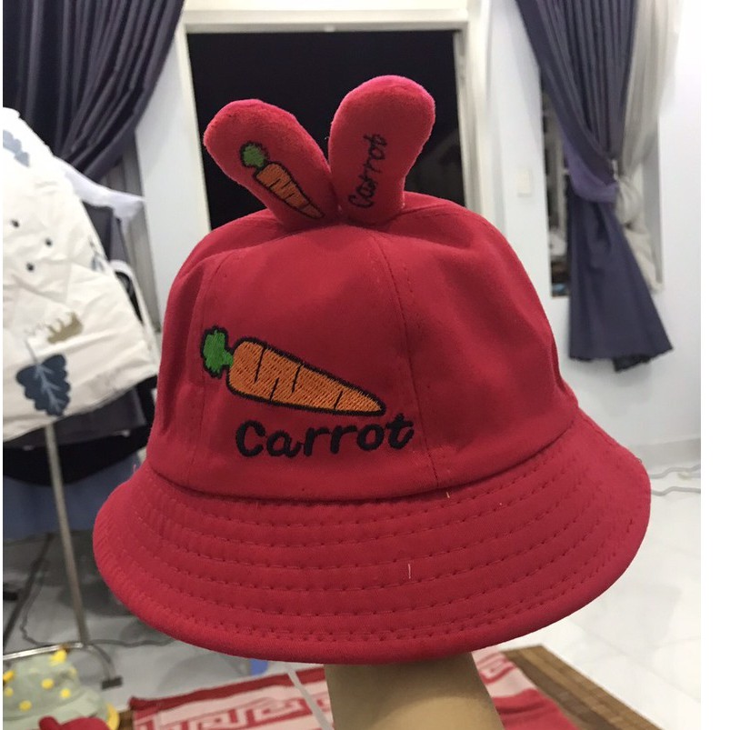 Mũ nón bucket đo cà rốt cho bé 2020
