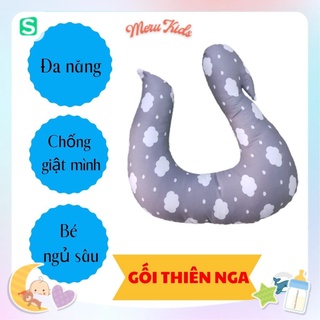 [FreeShip] Gối thiên nga cho bé 🎁KEMQUA🎁 Gối đa năng ROYAL chất cotton mát mịn