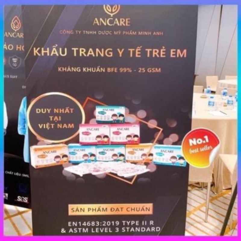 Khẩu trang y tế trẻ em ANCARE For Kids - hộp 50 cái | BigBuy360 - bigbuy360.vn