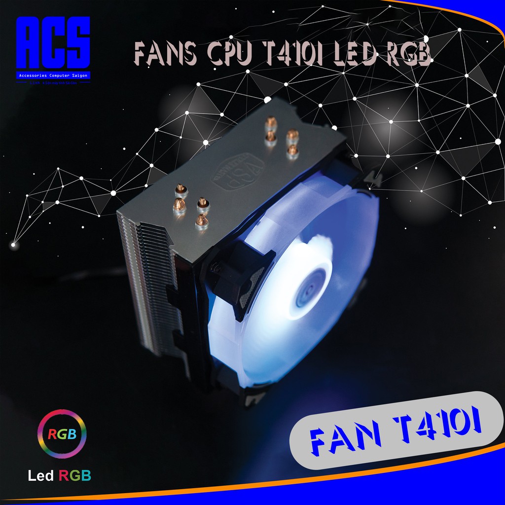 [ TẢN NHIỆT NƯỚC CPU] - Fan CPU VSP Cooler Masster T410i - Led RGB- BẢO HÀNH 6 THÁNG