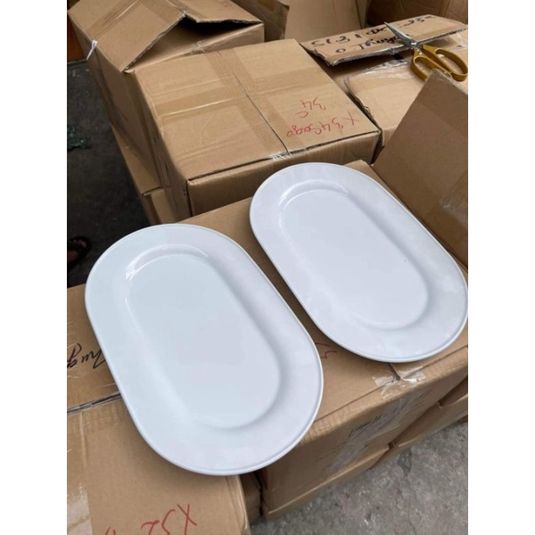 Dĩa sago 34cm  hàng sứ Minh long..