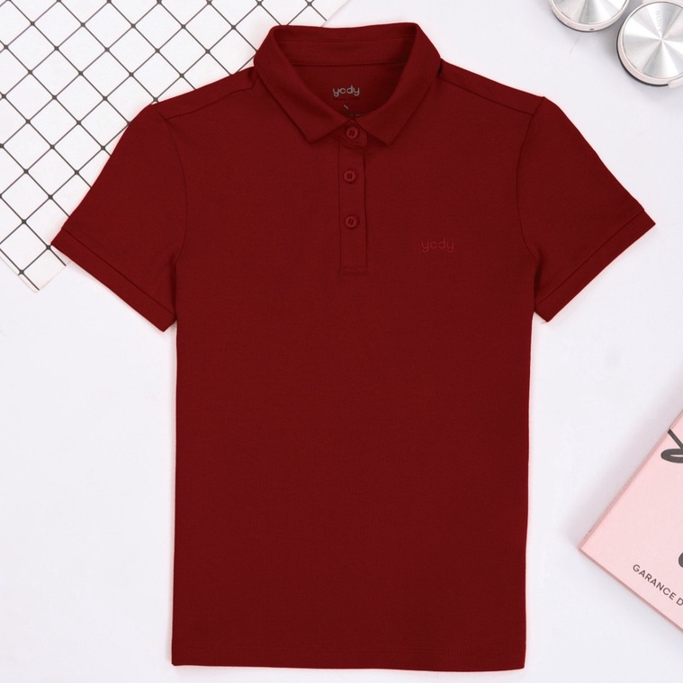 Áo polo nam YODY phông tay ngắn, chất vải cotton thoáng mát co giãn 4 chiều APM5431
