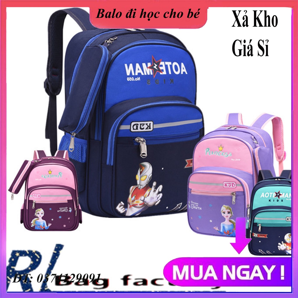 [Mẫu mới- kèm túi đựng bút] Balo Đi Học, Cặp Học Sinh tiểu học Bé Gái, Bé Trai cấp 1,cấp 2 Chất Dày Đẹp Siêu nhẹ Cao Cấp