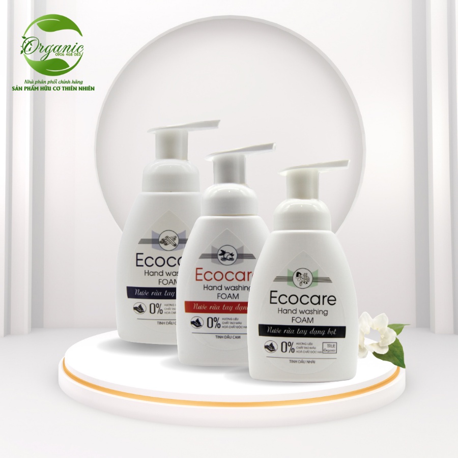 Nước rửa tay hữu cơ dạng bọt Bồ hòn 0.25L Ecocare