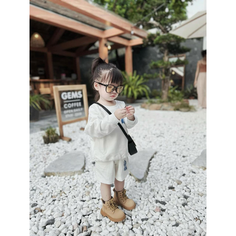 Set bộ nỉ quần ngố Ny cho bé trai -bé gái