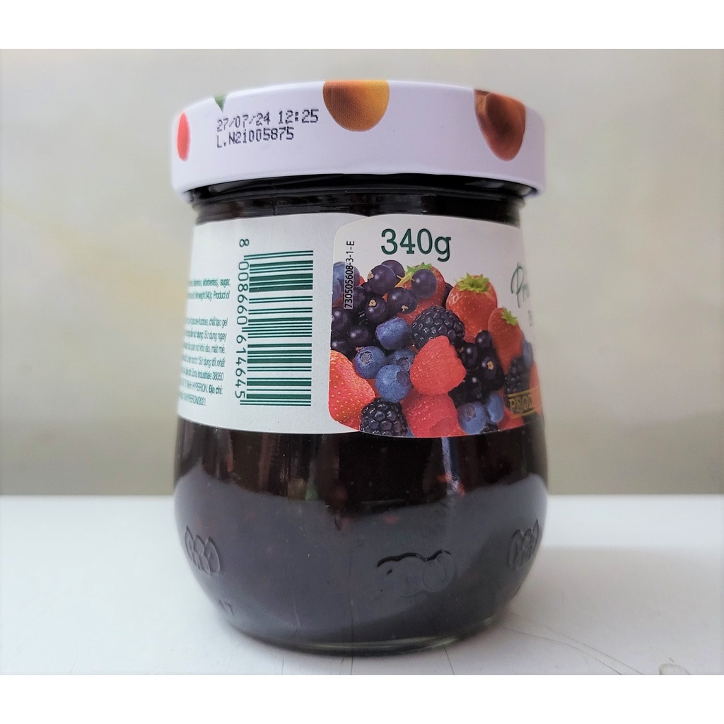 [Lọ 340g] MỨT TRÁI CÂY RỪNG [Italia] MENZ &amp; GASSER Mixed Fruit Jam