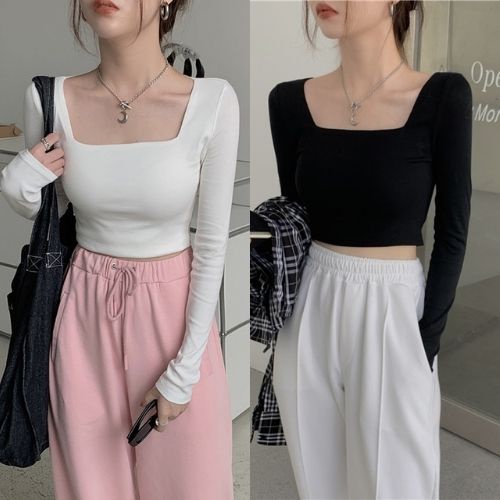 Áo len gân thu đông mẫu cổ chữ U Hàn Quốc cho nữ Bling Store BL12