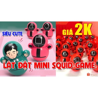 đồ chơi lật đật mini squid game, lật đật doraemon cho bé siêu dễ thương