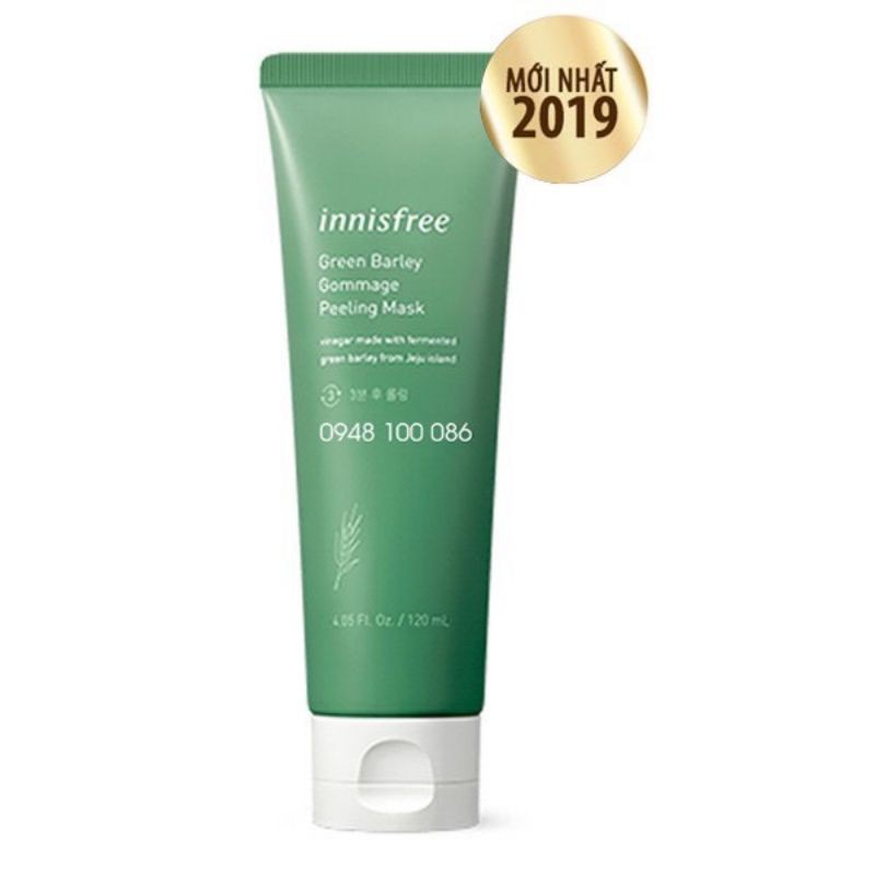 (Mẫu Mới) Tẩy Tế Bào Chết Mặt Innisfree Gree Barley Gommage Peeling Mask 120ml