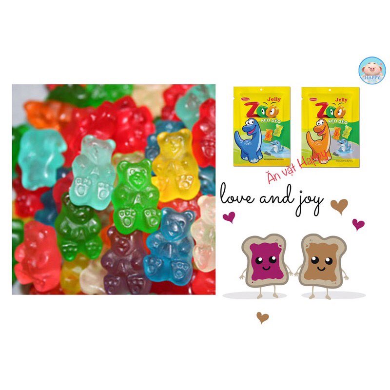 Kẹo dẻo Jelly Zoo/kẹo dẻo Chip Zoo 100g/500g