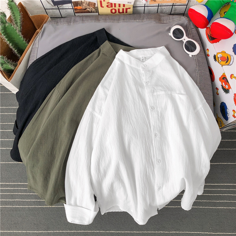 Áo Sơ Mi Dài Tay Cổ Tròn Thời Trang Hàn Cho Nam Cỡ M-3Xl | BigBuy360 - bigbuy360.vn