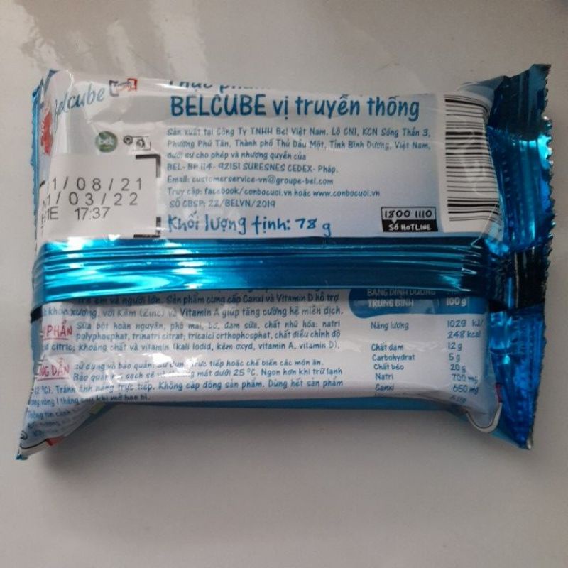 Phô mai belcube 78g giảm giá sock tri ân khách hàng