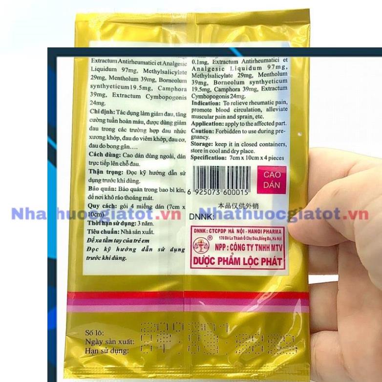 Cao dán hổ  Cao Tráng Cốt Chỉ Thống Xạ Hương NHÀ THUỐC SÀI GÒN