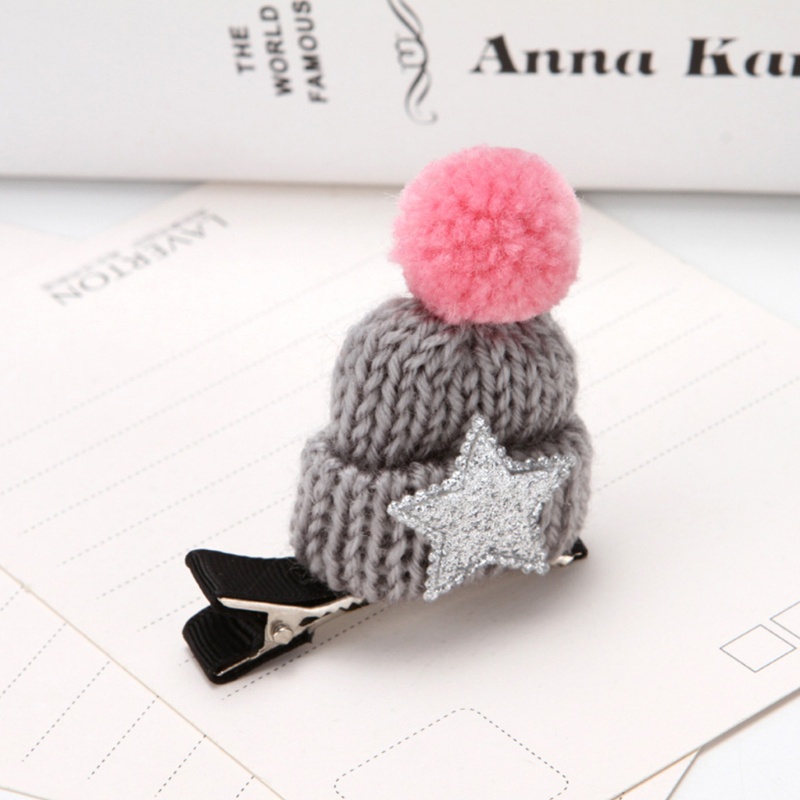 Kẹp Tóc Hình Nón Giáng Sinh Dễ Thương 5x5cm