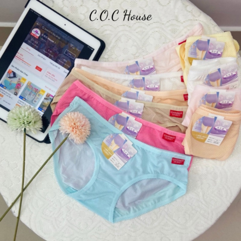 Quần lót nữ cotton thun thái coton thông hơi