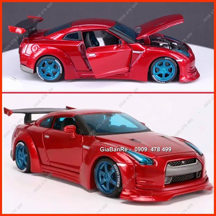 XE MÔ HÌNH TỈ LỆ 1:24 - NISAN GTR R35 - CÁNH GIÓ - MAISTO DESIGN - ĐỎ ĐÈN XANH - 8427